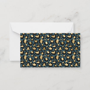 Luxurious Leopard Spots Dark Blue Wild Glam Card