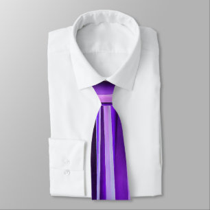 Luxurious Lilac, Purple and Silver Stripy Pattern Tie