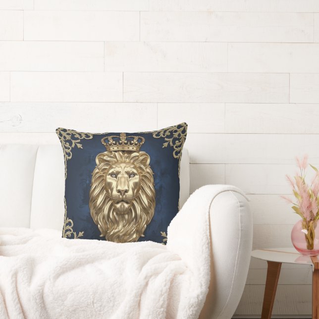 Luxurious Lion’s Throw Pillow. Pillow (Couch)