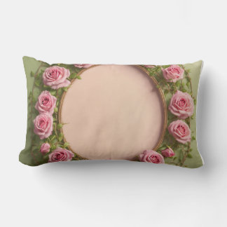 Luxurious Long Pillow with Elegant Rose Vine Desig