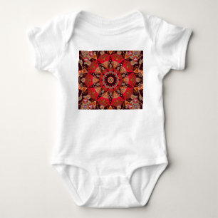 Luxurious mandala seamless, starry floral. baby bodysuit