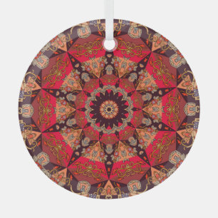 Luxurious mandala seamless, starry floral. glass ornament