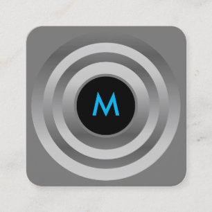 Luxurious modern futuristic round button frame  sq square business card