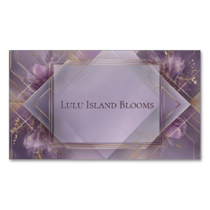 Luxurious Modern Geometric Art Deco Magnetic Business Card