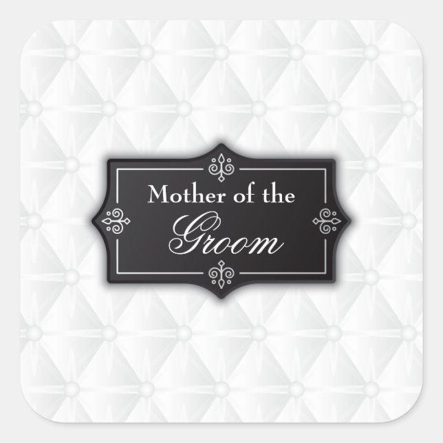 Luxurious Mother of the Groom Wedding Sticker Seal (Front)