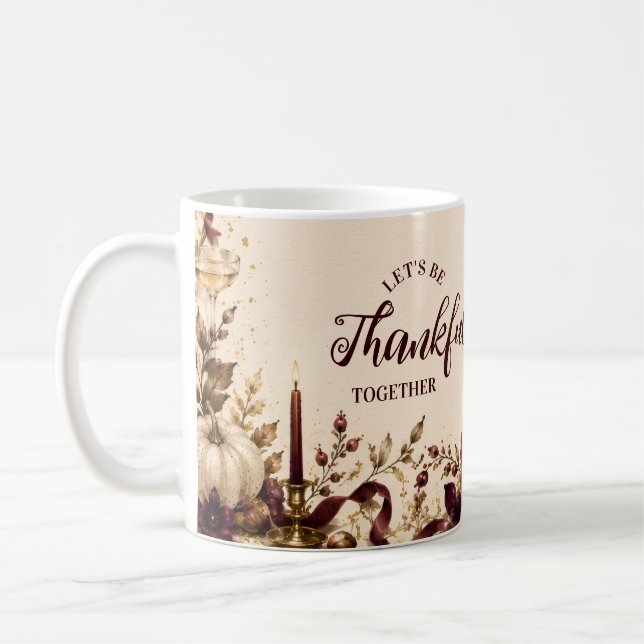 Luxurious Opulent Thanksgiving Soirée Coffee Mug (Left)