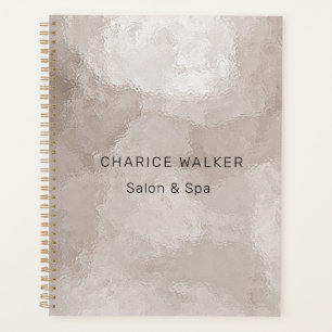luxurious pearl metallic salon monogram planner