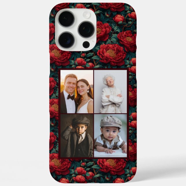 Luxurious Peonies Customizable Photo Iphone Case (Back)