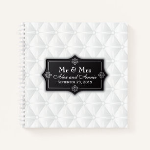 Luxurious Personalized Wedding Guestbook Notebook