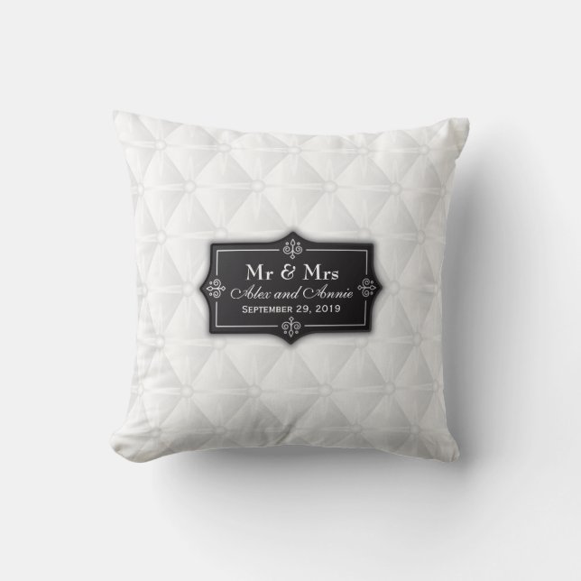 Luxurious Personalized Wedding | Throw Pillow (Front)
