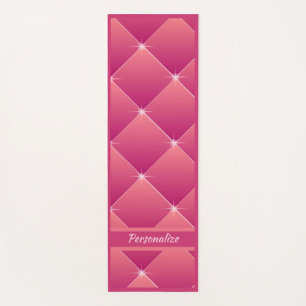 Luxurious Pink Diamond Sparkle Zen Yoga Namaste Mat
