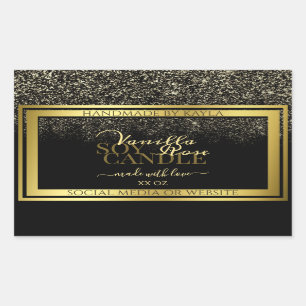 Luxurious Product Packaging Labels Black and Gold