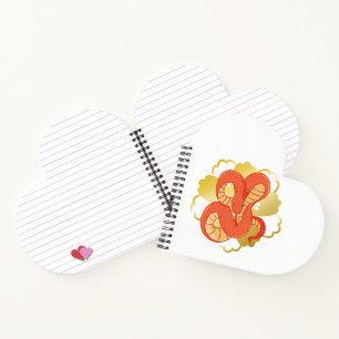 Luxurious Red Serpent & Gold Floral Art Planner -  Notebook