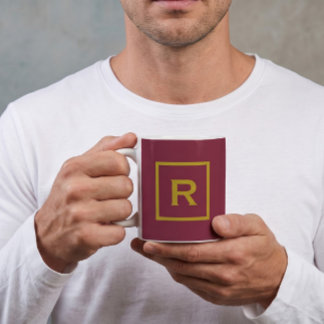 Luxurious Red Solid Colour Plain Personal  Coffee Mug