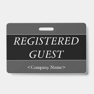 Luxurious "REGISTERED GUEST" Badge