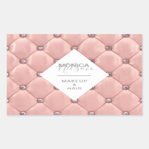 luxurious rose gold tufted monogram sticker