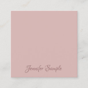 Luxurious Rounded Modern Handwritten Script Elite Square Business Card