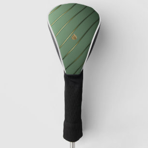 Luxurious Sage Green & Gold  Golf Head Cover