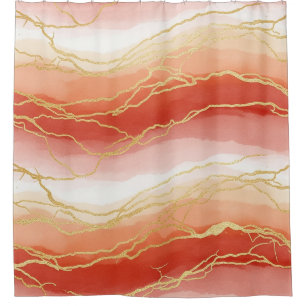 Luxurious Sienna and Taupe Marble with Gold Veins