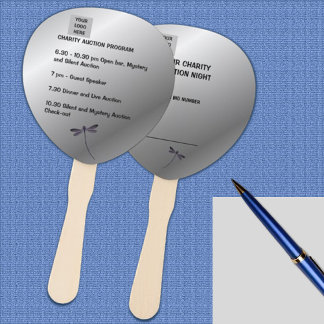 Luxurious Silver Sheen Charity Auction  Hand Fan