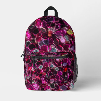 Luxurious Sparkling Jewel Tone Daily Bookbag Printed Backpack