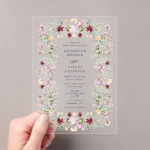 Luxurious Spring Garden Wedding Invitation