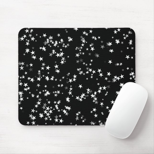 Luxurious Starry Sky Black Star Elegance Astronomy Mouse Pad (With Mouse)