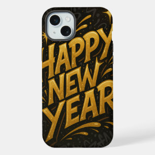 Luxurious Street Art New Year – A Bold Vertical Ce iPhone 15 Plus Case