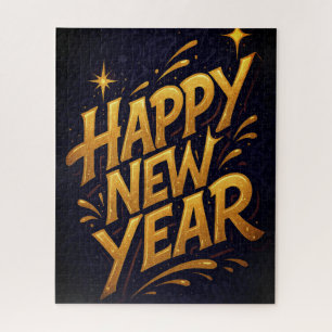 Luxurious Street Art New Year – A Bold Vertical Ce Jigsaw Puzzle