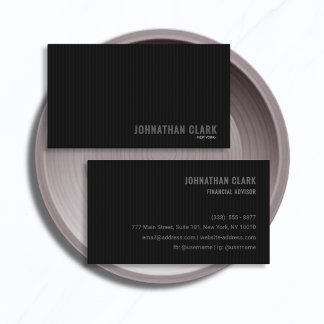 Luxurious Striped All-Black  Business Card
