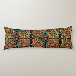 Luxurious Teal "Aztec Dream" Plush Body Pillow