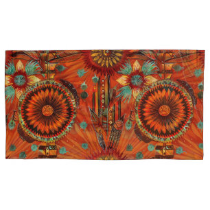 Luxurious Teal "Intricate Echoes" King Pillowcase