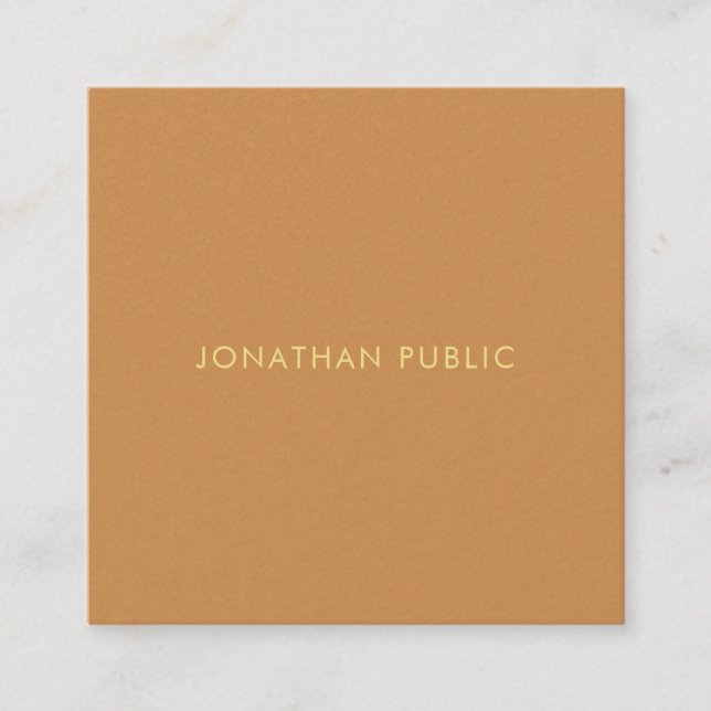 Luxurious Template Modern Elegant Trendy Colours Square Business Card (Front)