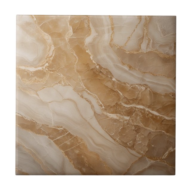 Luxurious & Timeless – Elegant Golden Marble Tile (Front)
