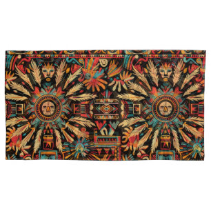 Luxurious Turquoise "Aztec Dream" King Pillowcases