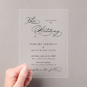 Luxurious Typography Budget Wedding Invitation