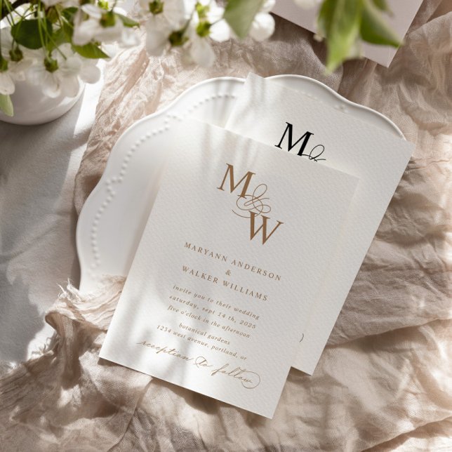Luxurious Typography Budget Wedding Invitation (Creator Uploaded)