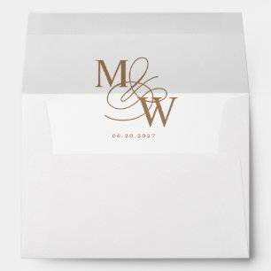 Luxurious Typography Pre-Addressed Wedding Envelope