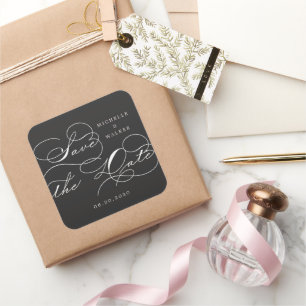 Luxurious Typography Save the Date Sticker