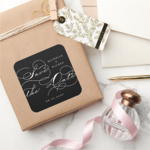 Luxurious Typography Save the Date Sticker