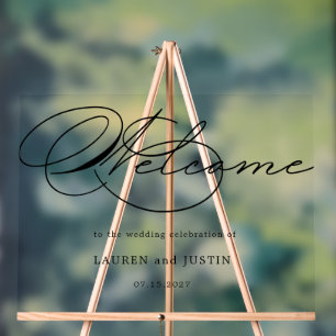 Luxurious Typography Wedding Acrylic Sign