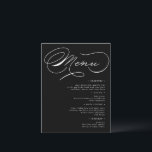Luxurious Typography Wedding Menu Card<br><div class="desc">Our "Luxurious Typography" collection features a beautiful custom calligraphy script with ample swirls in faux foil of different colours along with a matching double foil border. All your script for customization is in an elegant serif font. You can choose to mix and match faux foil colours for a complete set...</div>