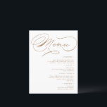Luxurious Typography Wedding Menu Card<br><div class="desc">Our "Luxurious Typography" collection features a beautiful custom calligraphy script with ample swirls in faux foil of different colours along with a matching double foil border. All your script for customization is in an elegant serif font. You can choose to mix and match faux foil colours for a complete set...</div>