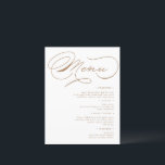 Luxurious Typography Wedding Menu Card<br><div class="desc">Our "Luxurious Typography" collection features a beautiful custom calligraphy script with ample swirls in faux foil of different colours along with a matching double foil border. All your script for customization is in an elegant serif font. You can choose to mix and match faux foil colours for a complete set...</div>