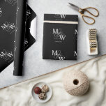 Luxurious Typography Wedding Monogram Wrapping Paper<br><div class="desc">Our "Luxurious Typography" collection features beautiful custom calligraphy script with ample swirls in faux foil of different colours along with matching double foil border. All your script for the customization is in elegant serif font. You can choose to mix and match faux foil colours for your complete set and choose...</div>