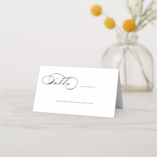 Luxurious Typography Wedding Place Card