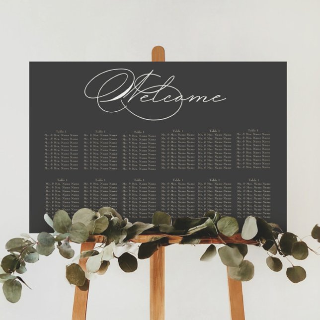 Luxurious Typography Wedding Seating Chart (Creator Uploaded)