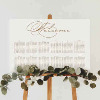Luxurious Typography Wedding Seating Chart