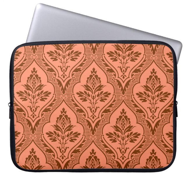 Luxurious Vintage Damask Seamless Texture Laptop Sleeve (Front)