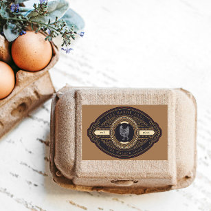 luxurious vintage golden egg carton label